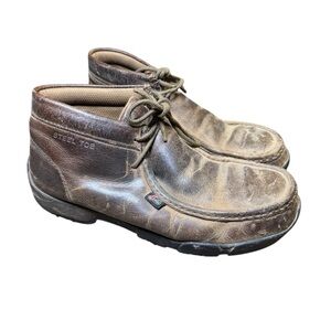 👢 Justin 235‎ Cappie Steel Toe Chukka Boots Brown Men’s 8M ✨